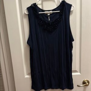 Elegant Navy Sleeveless Top